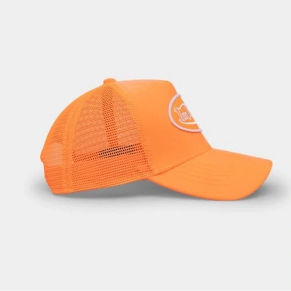 Von Dutch Orange Velvet Trucker Hat - Picture 5 of 5